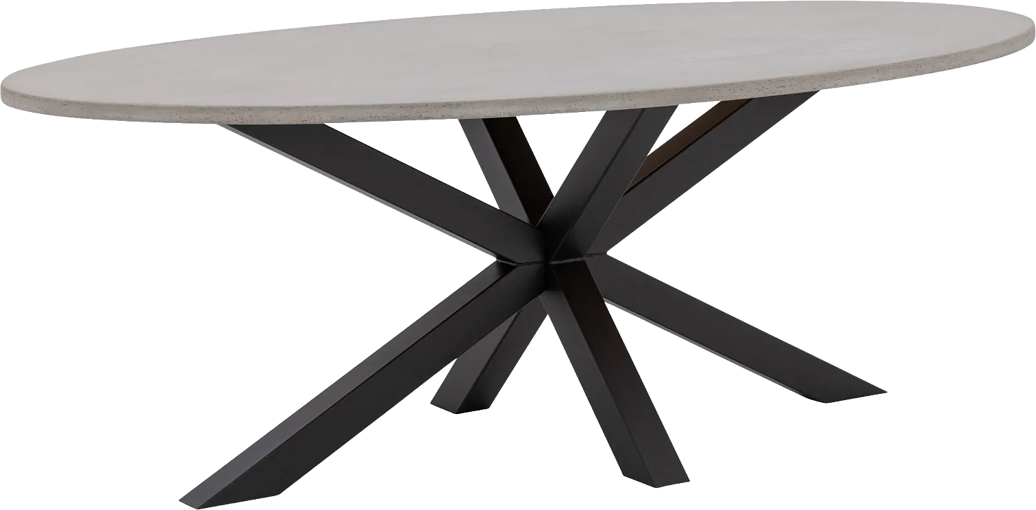 Goossens Eettafel Stone, Ovaal 210 x 120 cm