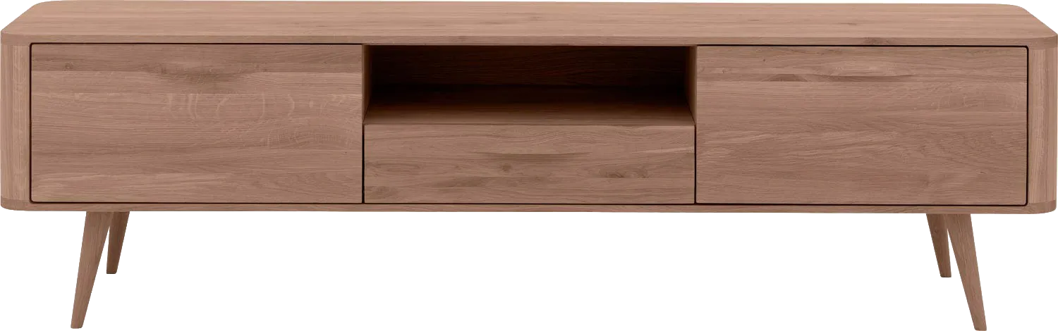 Goossens Tv Dressoir Bjarte, 2 deuren 1 lade 1 open vak 42 cm diep 180 cm breed