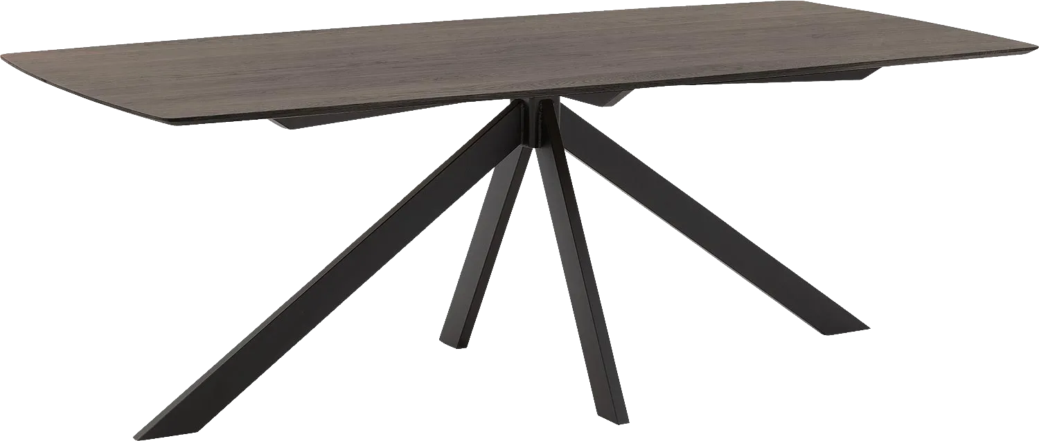 Goossens Excellent Eettafel Uniek, Semi rechthoekig 220 x 100 cm