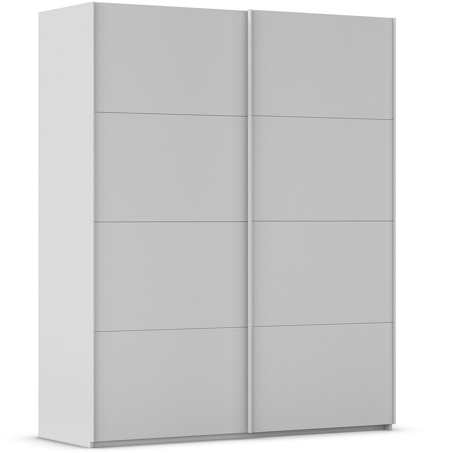 Goossens Excellent Kledingkast Finca Mat Glas, Slaapkamerkast 200 cm breed, 223 cm hoog, 2x 4 paneel glas schuifdeuren