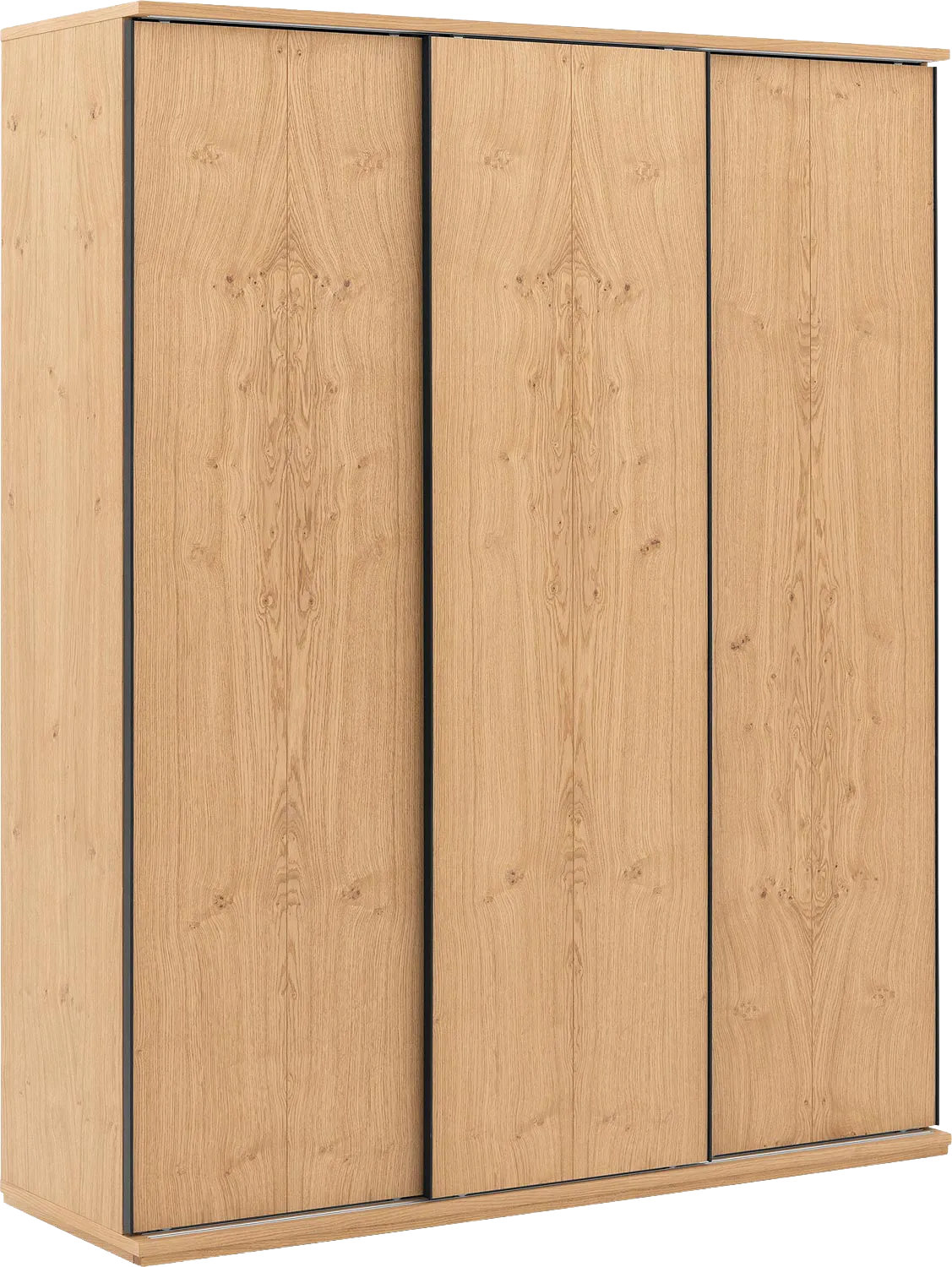 Goossens Excellent Kledingkast Wood, 180 cm breed, 223 cm hoog, 3 hout schuifdeuren