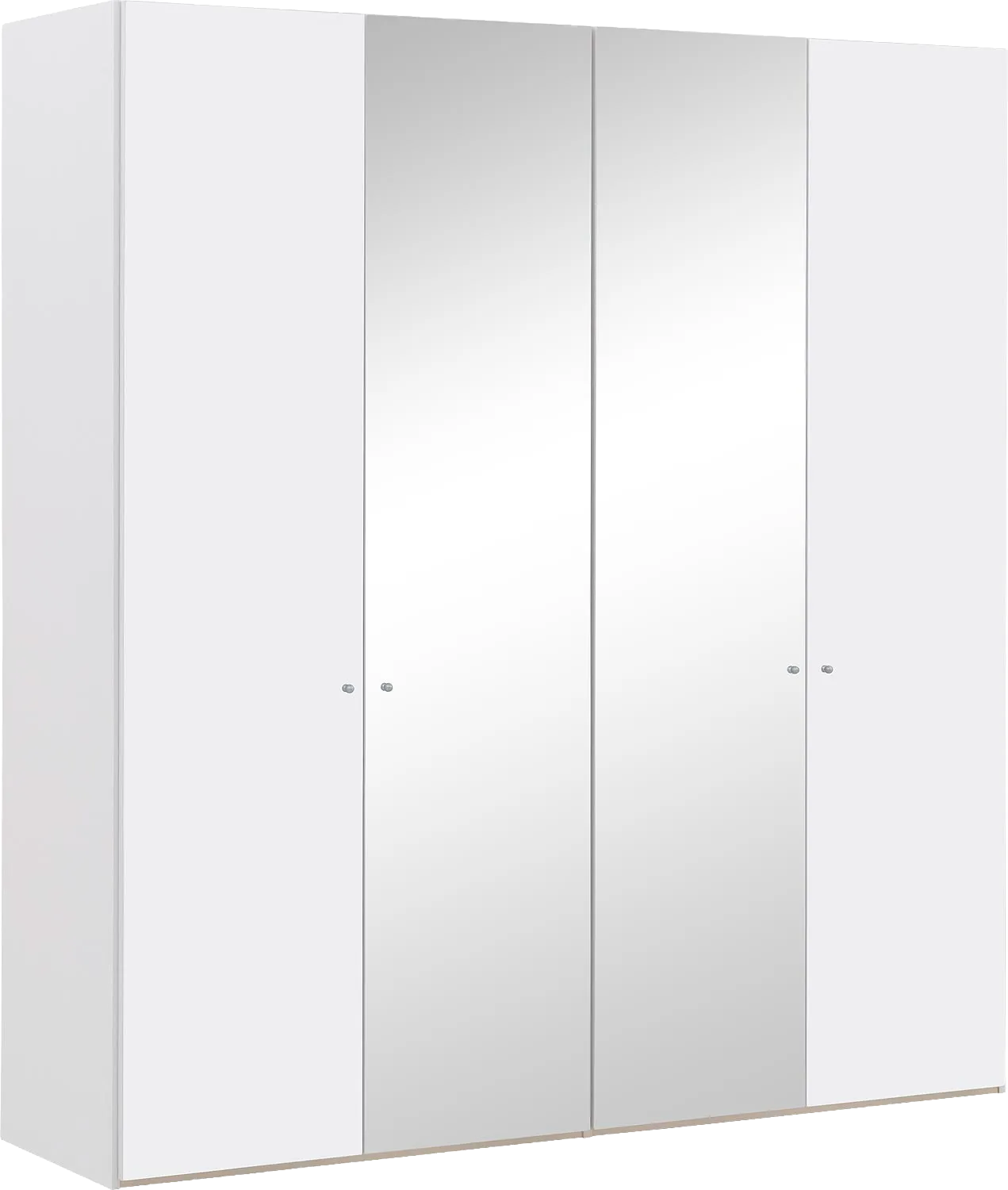 Goossens Kledingkast Easy Storage Ddk, Kledingkast 203 cm breed, 220 cm hoog, 2x draaideur en 2x spiegel draaideur midden