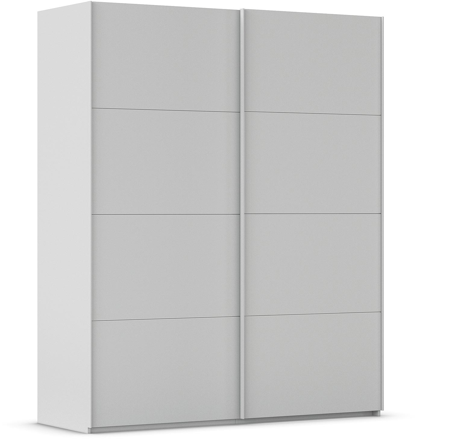 Goossens Excellent Kledingkast Finca Mat Glas, Slaapkamerkast 160 cm breed, 223 cm hoog, 2x 4 paneel glas schuifdeuren
