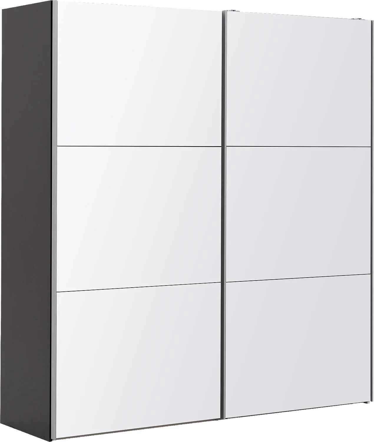 Goossens Kledingkast Easy Storage Sdk, 203 cm breed, 220 cm hoog, 2x 3 paneel glas schuifdeuren