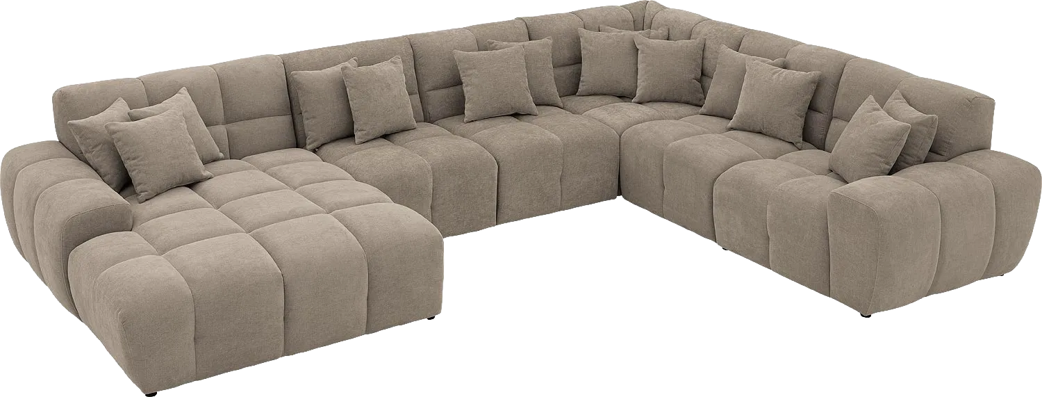Goossens Excellent Kubus Bank Stof Bruin - 8252864-goossens-excellent-kubus-bank-stof-bruin-04