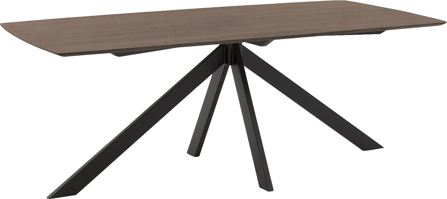 Goossens Excellent Eettafel Uniek, Semi rechthoekig 200 x 100 cm