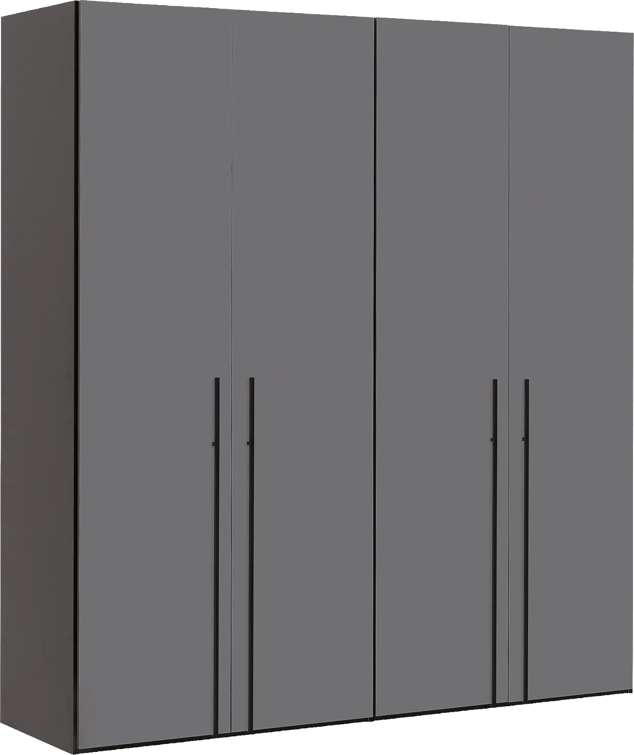 Goossens Kledingkast Easy Storage Ddk, Kledingkast 203 cm breed, 220 cm hoog, 4x glas draaideur