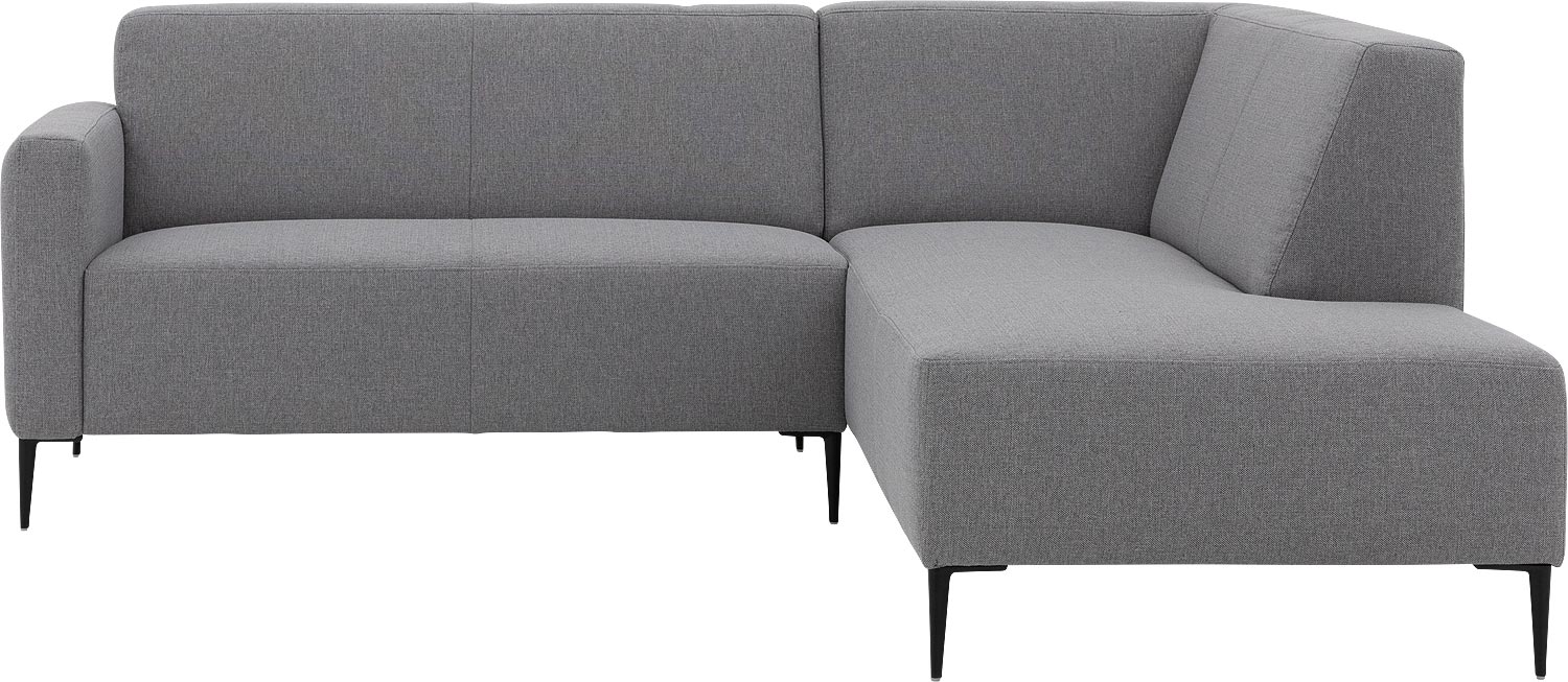 Goossens Bank Key West grijs, stof, 2-zits, modern design met ligelement links