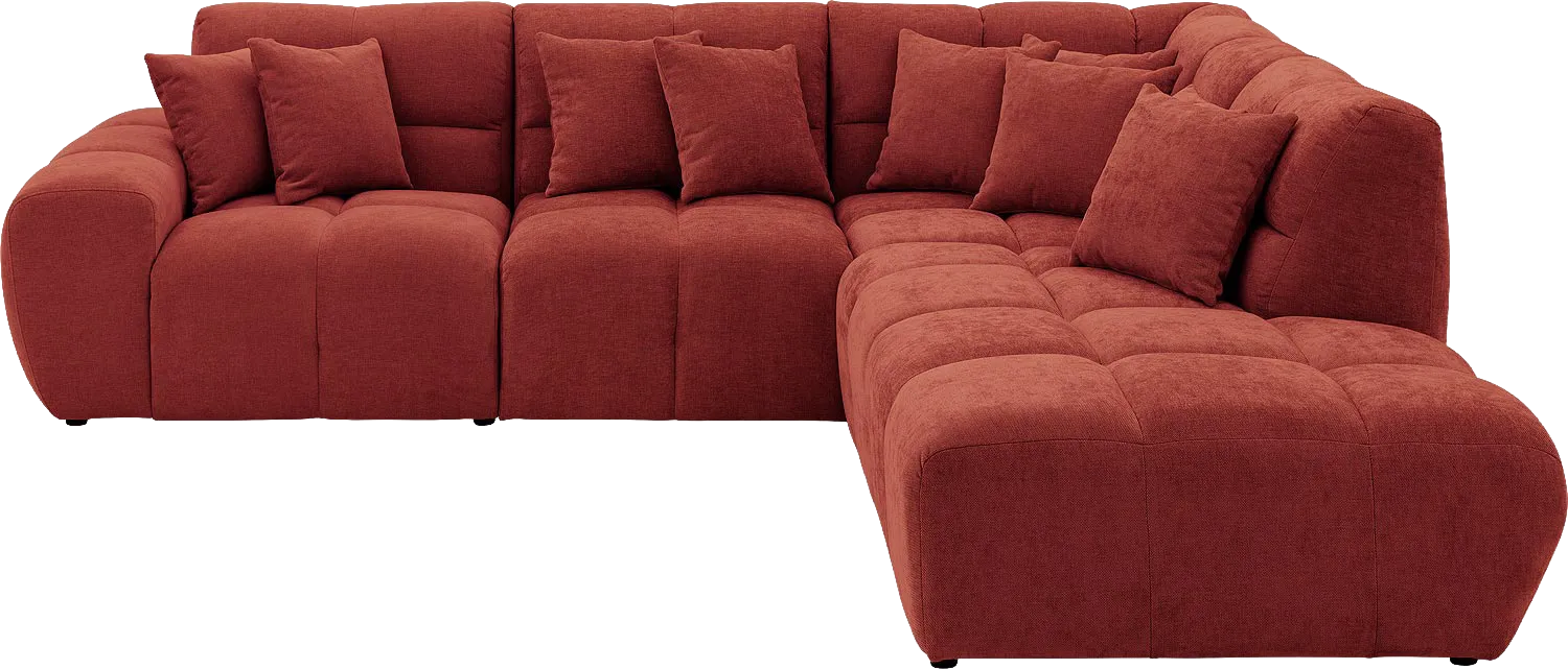 Goossens Excellent Bank Kubus rood, stof, modern design