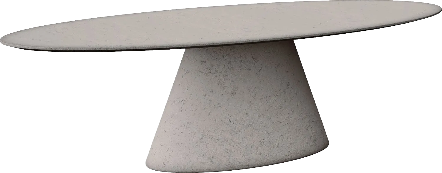 Goossens Eettafel Stone, Ovaal 280 x 120 cm