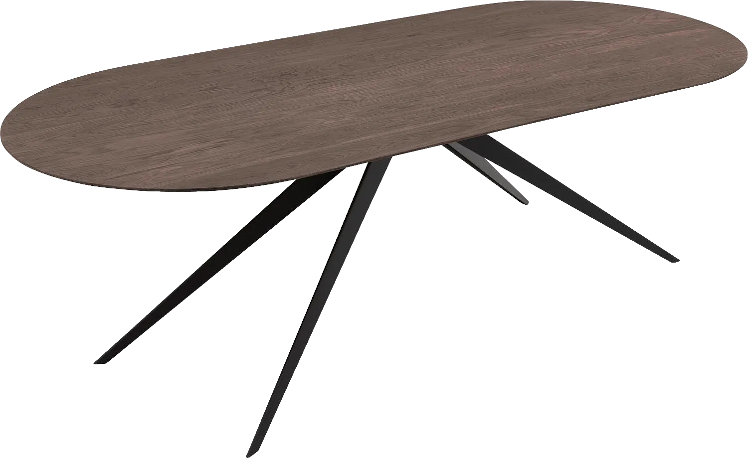 Goossens Excellent Eettafel Uniek, Semi rond 240 x 100 cm