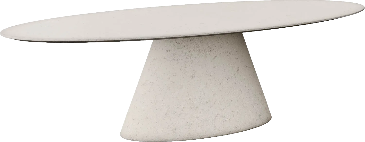 Goossens Eettafel Stone, Ovaal 280 x 120 cm