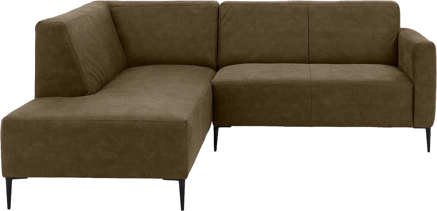 Goossens Bank Key West groen, micro leer, 2-zits, modern design met ligelement links
