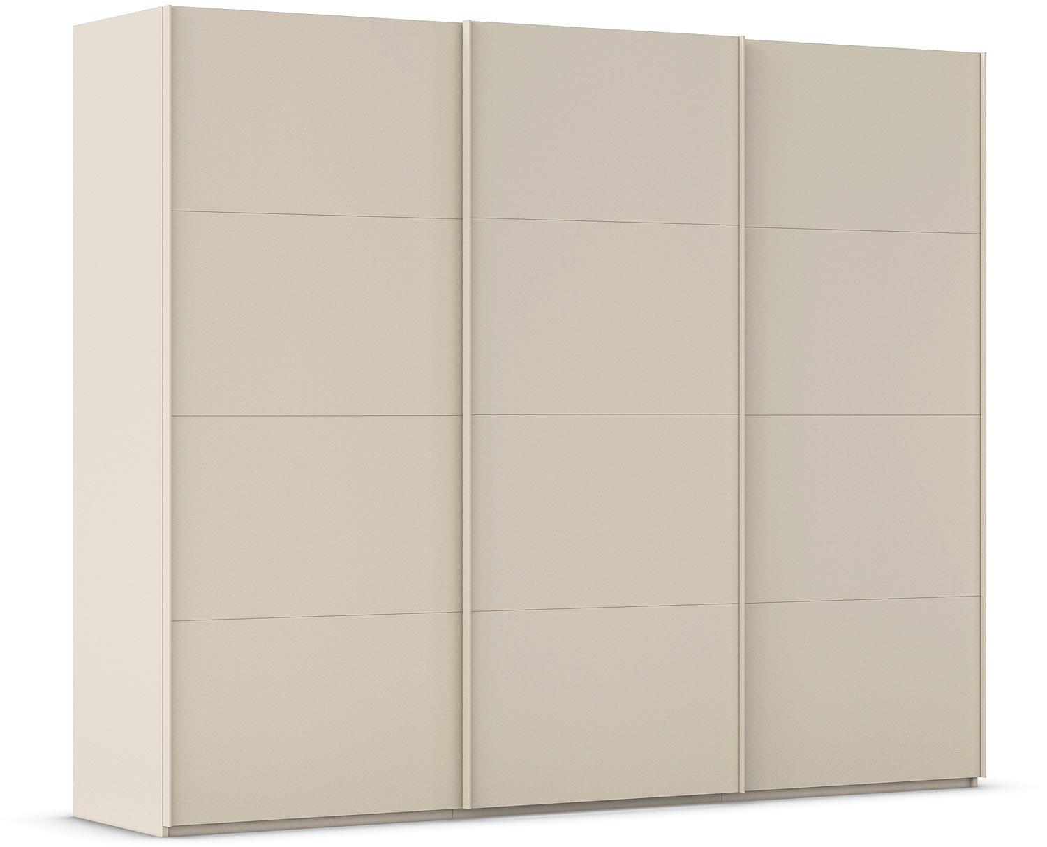Goossens Excellent Kledingkast Finca Mat Glas, Slaapkamerkast 270 cm breed, 223cm hoog, 3x 4 paneel glas schuifdeuren