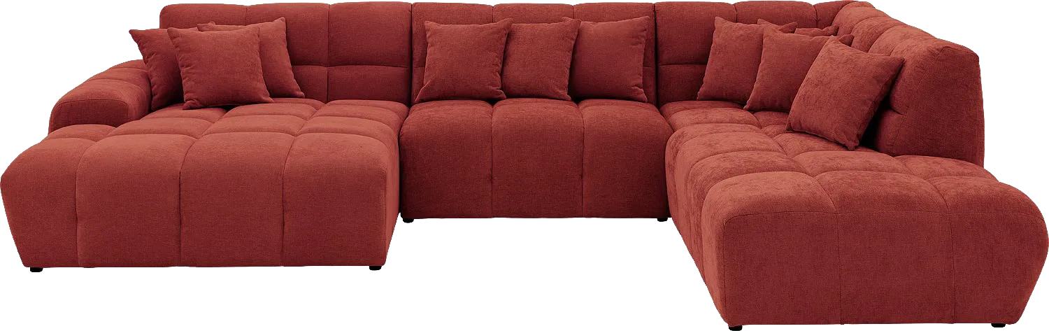 Goossens Excellent Bank Kubus rood, stof, 1,5-zits, modern design