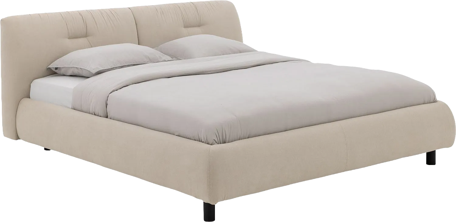 Goossens Gestoffeerd Bedframe Taranto, 140 x 200 cm