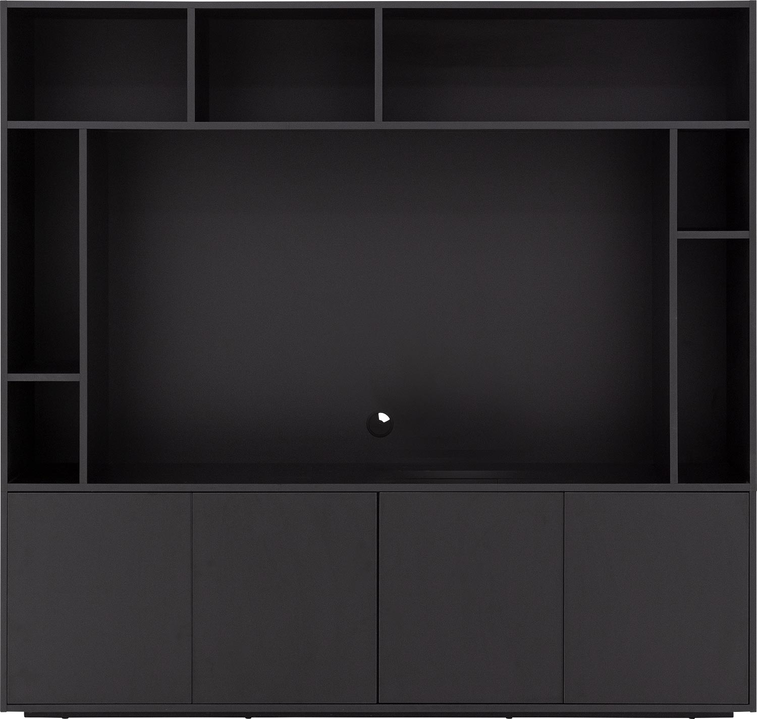 Goossens Basic Madrid Tv Meubel Melamine Zwart - 8251695-goossens-basic-madrid-tv-meubel-melamine-zwart-02