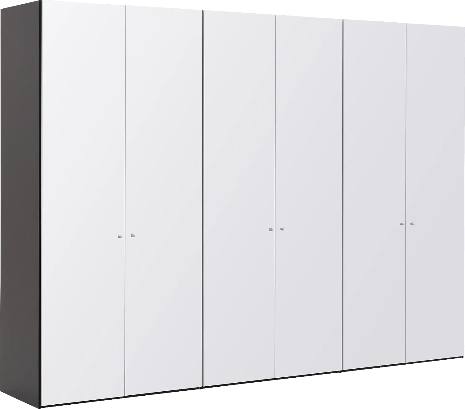 Goossens Kledingkast Easy Storage Ddk, Kledingkast 304 cm breed, 220 cm hoog, 6x glas draaideur