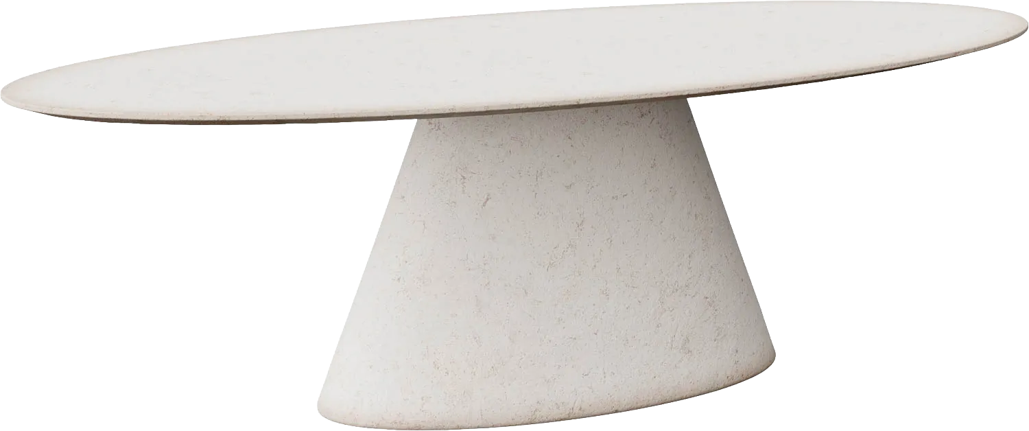 Goossens Eettafel Stone, Ovaal 270 x 120 cm