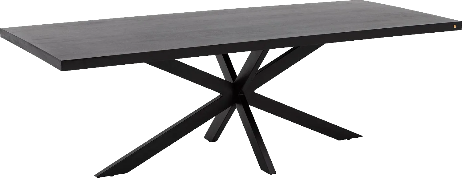 Goossens Basic Lecce Eettafel Mango Zwart - 8243809-goossens-basic-lecce-eettafel-mango-zwart-01
