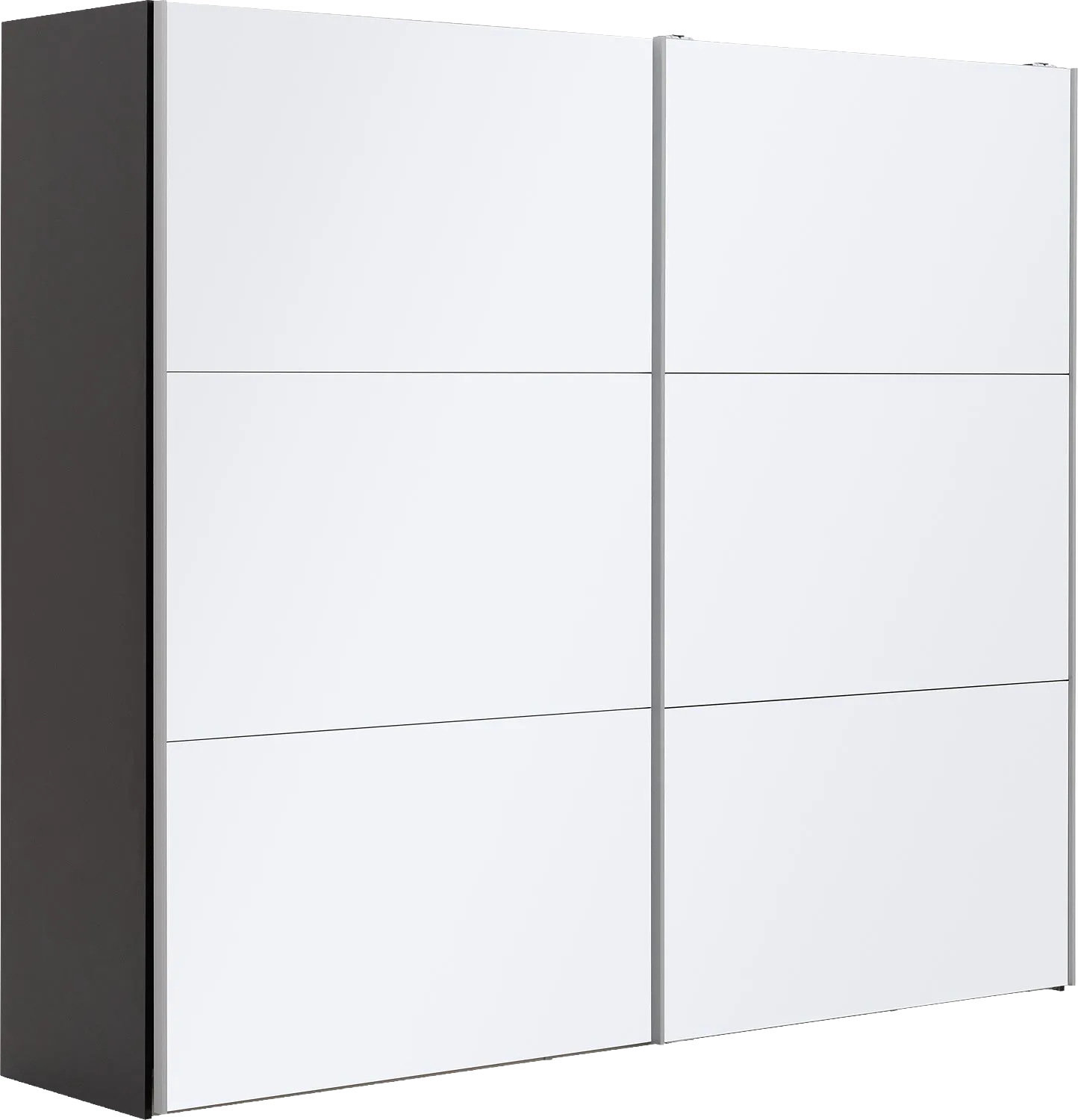 Goossens Kledingkast Easy Storage Sdk, 253 cm breed, 220 cm hoog, 2x 3 paneel glas schuifdeuren