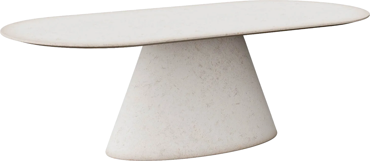 Goossens Stone Eettafel Beton Wit - 8252506-goossens-stone-eettafel-beton-wit-01