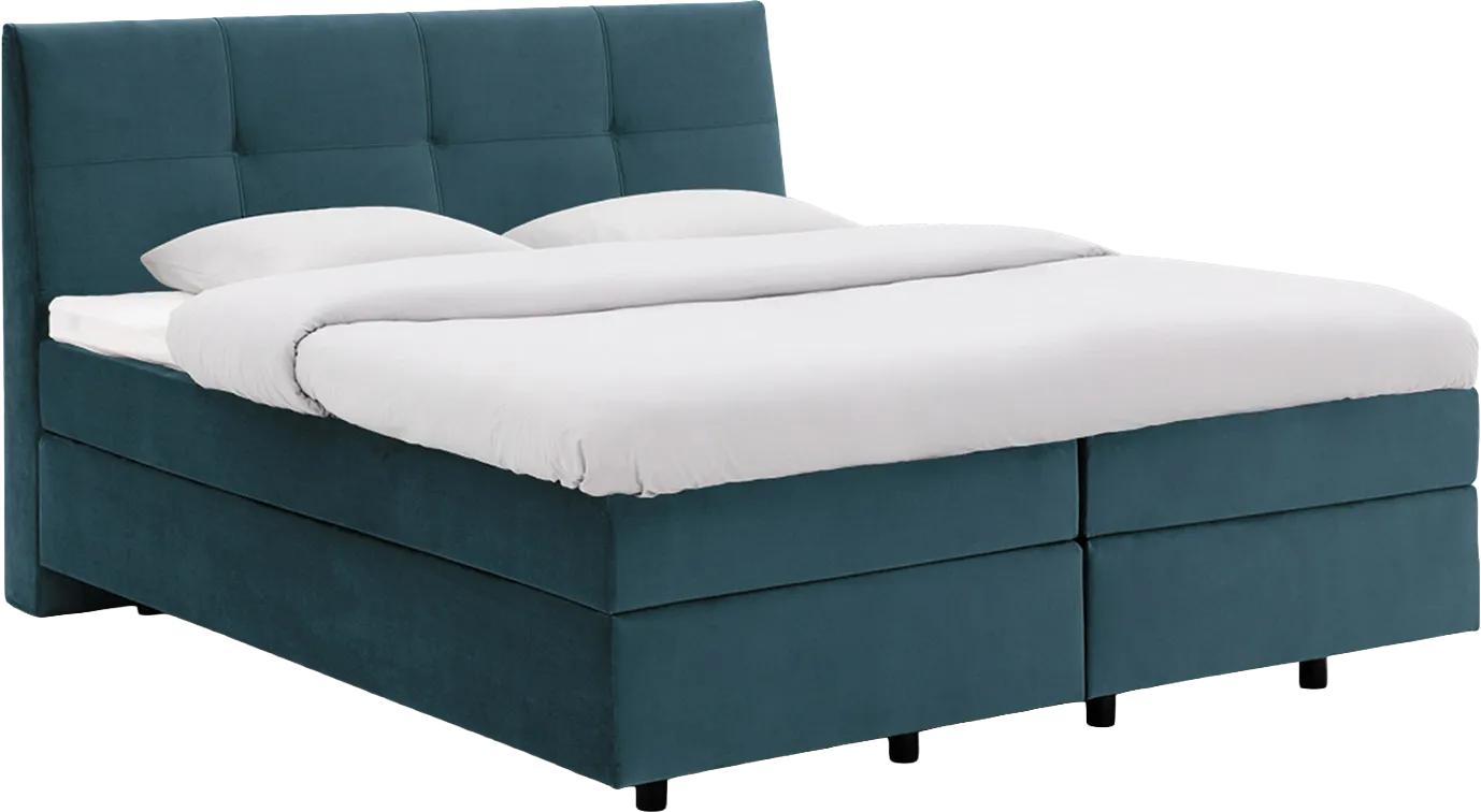 Goossens Basic Boxspring Compleet Gusta, Vlak 160 x 200 cm (=2x 80 x 200 cm) met hoofdbord